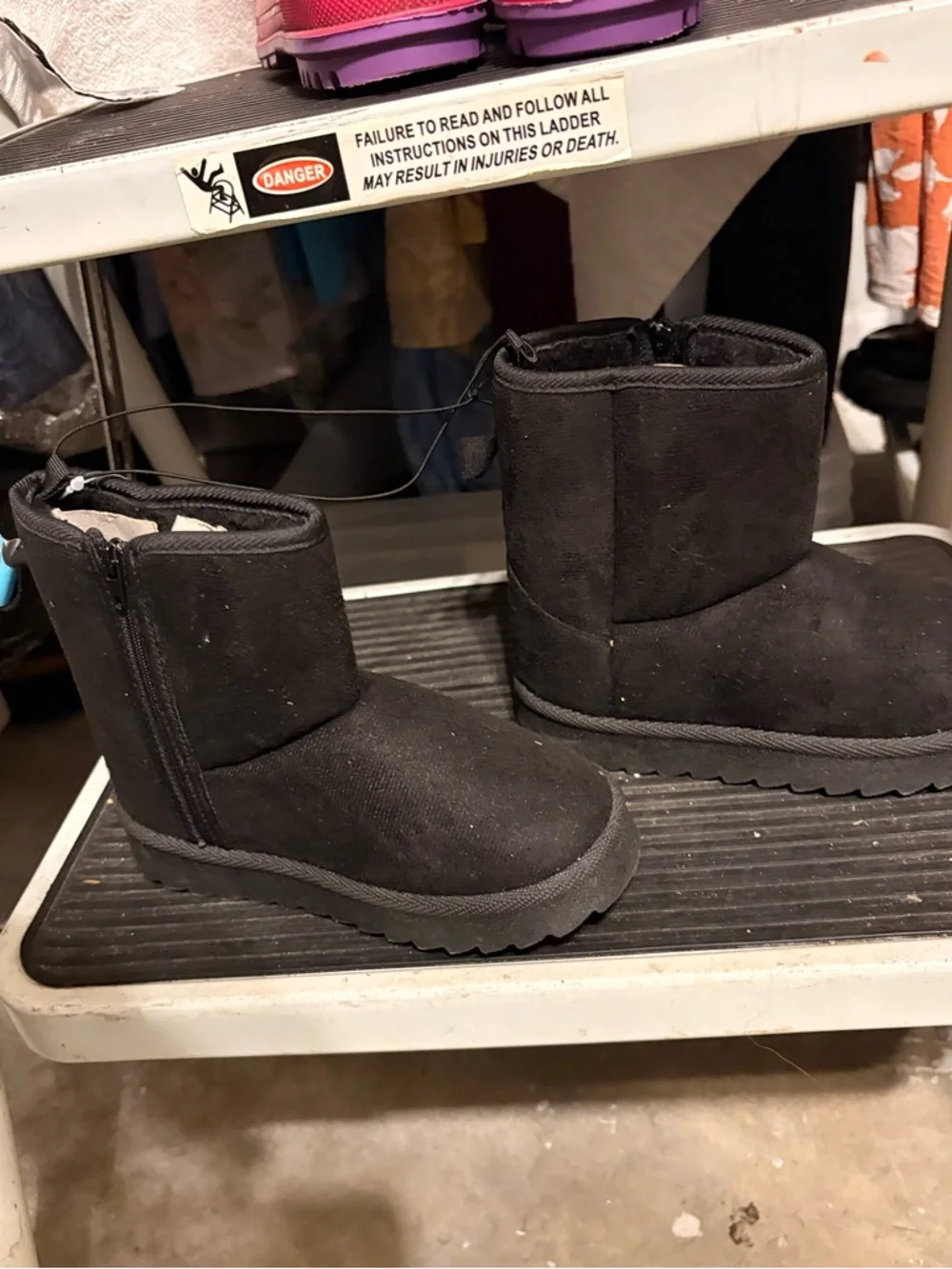 Kids Black Winter Boots